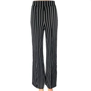 Windsor Women's Back Striped High Waisted Wide Leg Flared Trousers Pants Size XS